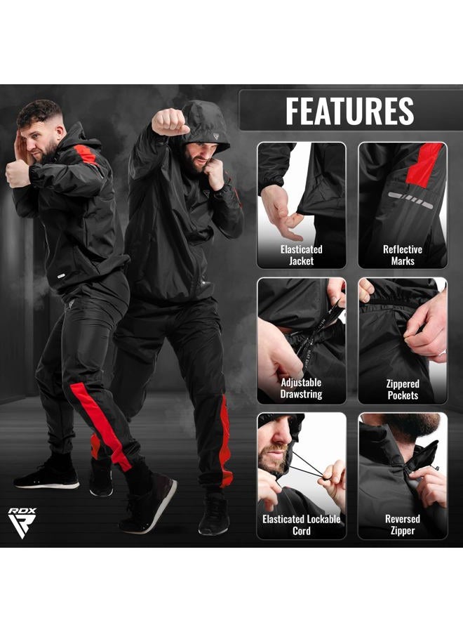 Rdx Sauna Suit Weight Loss, REACH OEKO TEX 100 CERTIFIED, Sweat Jacket with Hood, Body Slimming Fitness Workout Men Women - Image 3
