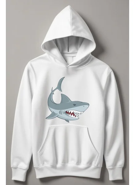 ميادا Shark Printed Hooded Kids Sweatshirt 12490