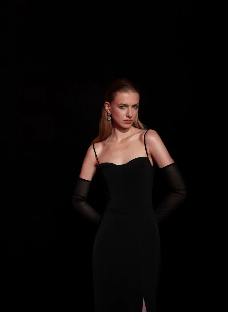 Lichi  Maxi bodycon dress with thin straps for Women | Best Price UAE
