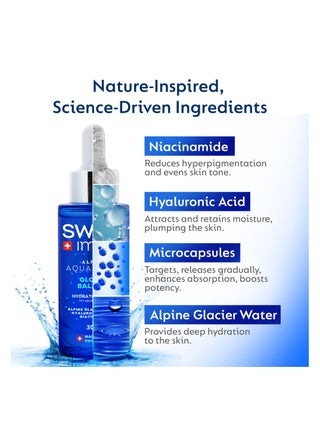 Aquaboost Hyaluronic Acid And Niacinamide Face Serum With Microcapsules, 30 Ml Oil-Free, Non-Greasy And Fast-Absorbing Formula Deeply Hydrates, Brightens And Smooths Skin| All Skin Types Swiss Made - view 3
