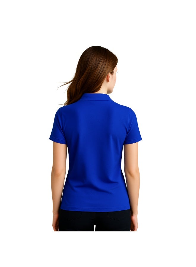 PRINTSHOP4ME Women's Regular-Fit Golf Polo T-shirt Pure Cotton Short Sleeve 220 GSM Basic Colors - Image 5