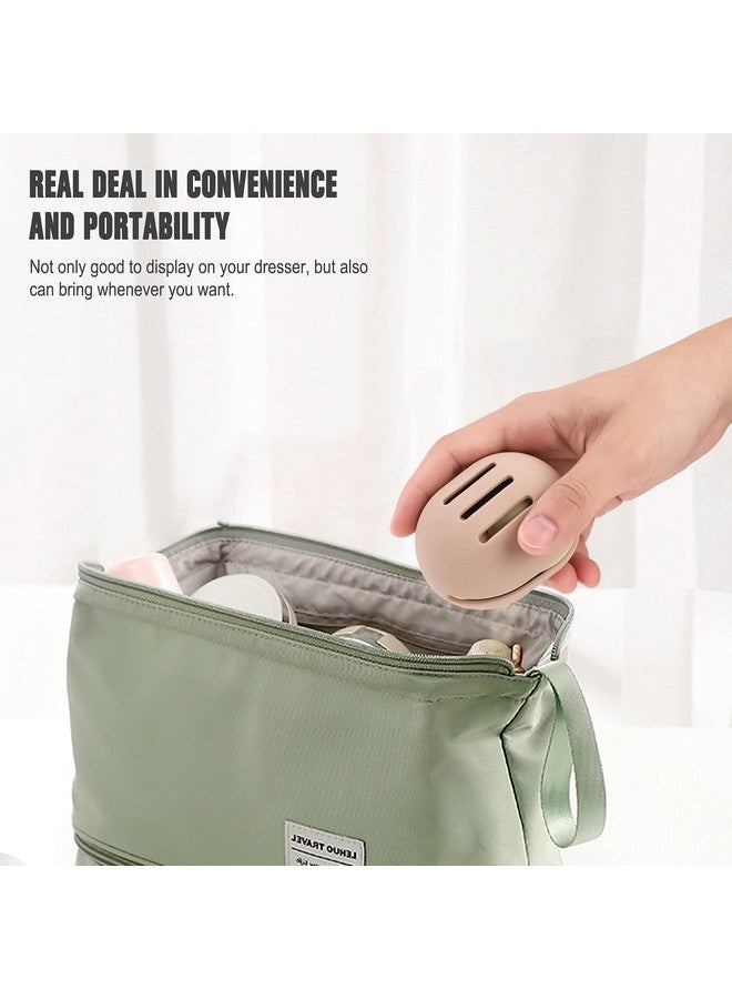 FERYES Makeup Sponge Holder Shatterproof Ecofriendly Silicone Beauty Make Up Blender Case For Travel Khaki - Image 4