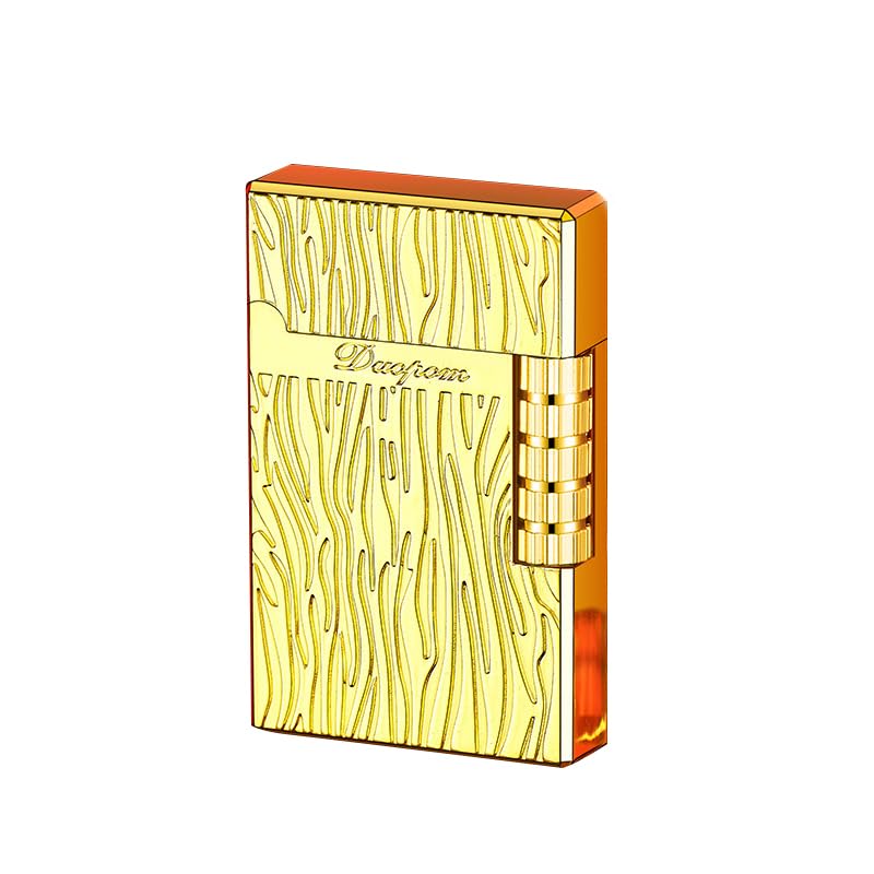 Malisseladi Vintage Lighter Cool Pipe Lighters Refillable Butane Lighters Side Wheel Lighters Unique Lighter Gifts for Outdoor Camping Men's Gifts (Gold) - Image 1