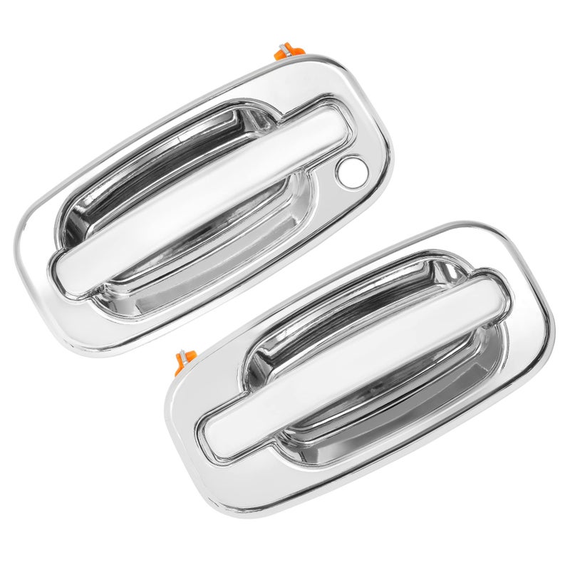 Exterior Door Handle Set All Chrome Compatible with 19992007 Chevy Silverado Suburban Tahoe Avalanche GMC Sierra Yukon Cadillac Escalade Front Left Driver Right Passenger 15034985 15182406