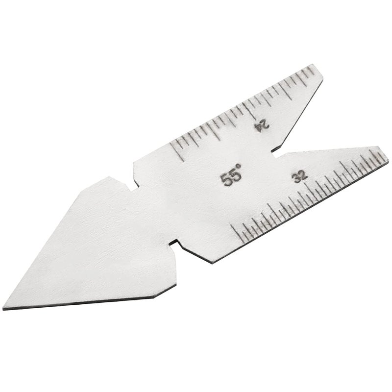 Utoolmart Center Gage 55 Degree Thread Cutting Angle Gage Stainless Steel Measure Tool, Thread Pitch Increment 14/20/24/32thd 1 Pcs - Image 1