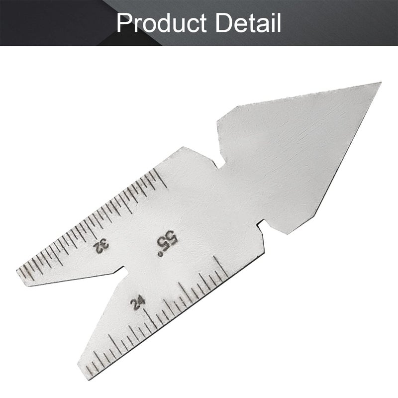 Utoolmart Center Gage 55 Degree Thread Cutting Angle Gage Stainless Steel Measure Tool, Thread Pitch Increment 14/20/24/32thd 1 Pcs - Image 4