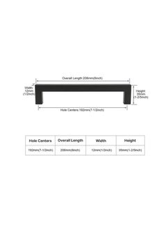 SYOSI Cupboard Small Handle Closet Black Small Handle, Solid Square Cabinet Handle Black Furniture Pulls Hole Centers Black Cabinet Hrdware, Modern Bedroom Cabinet Handles 1 Pack  - Image 2