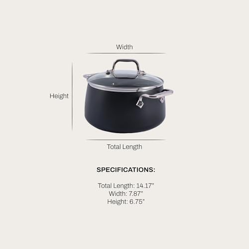 All-Clad HA1 Expert Hard Anodized Nonstick Stock Pot with Lid (4 Qt) For Pasta, Soup, Dishwasher-Safe, Oven-Safe Up to 500°F Compatible with All Stovetops (Gas, Electric & Induction) - Black - Image 2