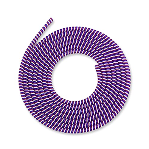 AUGEN Spiral Cable Protector 1.5 Meters Cable Cord Charger Protector Saver Winder for iPhone & Android Charging Cables Earphones (Purple White, Pack of 1) - Image 1