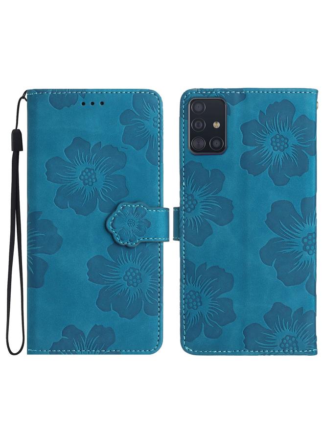 اس-توب جراب لهاتف Samsung Galaxy A71 4G مصنوع من الجلد بنقشة زهور - Image 1