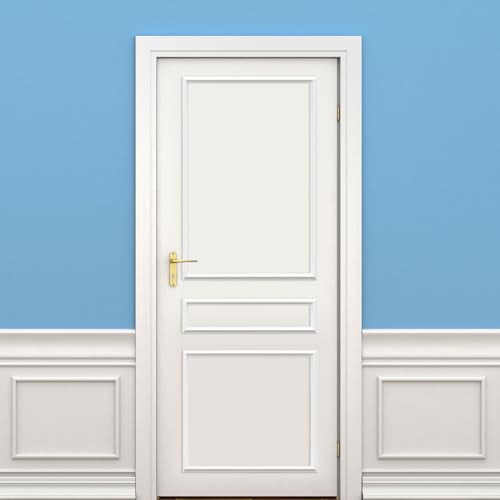 Colingmill 1 Set Peel and Stick Door Moulding Kit 3Layer Premade Door Panels Molding Trim Self Adhesive 3D Trim for Mirror Window Frame Decor Top 22x346 Middle 22x6 and Bottom 22 X 20 - Image 3