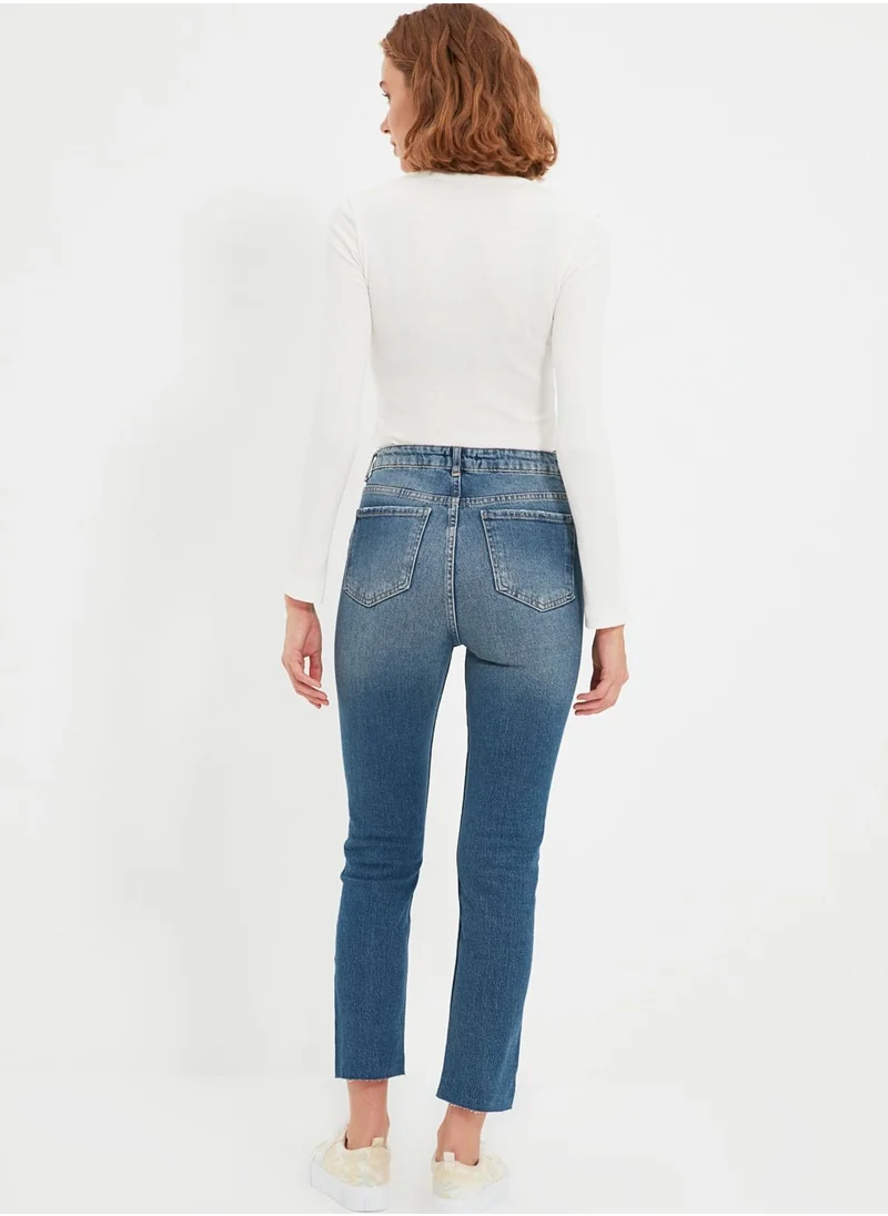 trendyol High Waist Straight Jeans