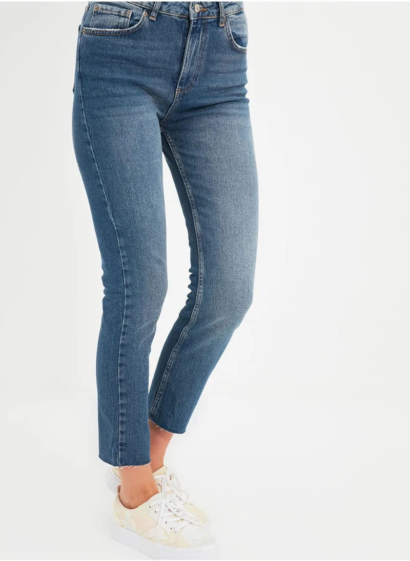 trendyol High Waist Straight Jeans