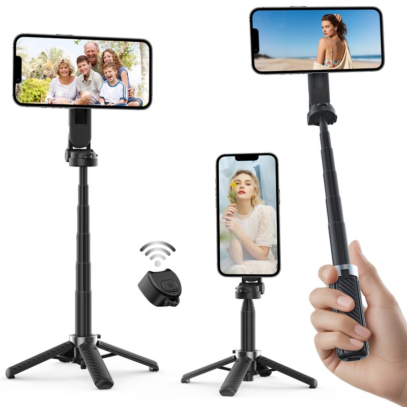 NKDFRI Opticnock 4in1 Magnetic Selfie Stick for iPhoneAndroid 360 Rotatable Extendable with Wireless Remote Pocket Size Includes Phone Ring 1PC - Image 2