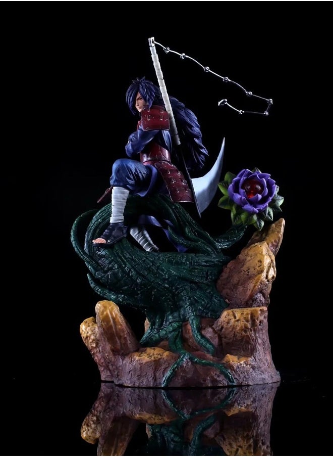 Uchiha Madara Action Figure Decorative Resin Sculpture Home Decor Statue, Art Figurine Home Ornament Decoration for Office, Living Room, Bedroom, Book Shelf, TV Cabinet, Desktop  - Image 1