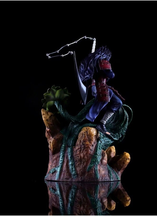 Uchiha Madara Action Figure Decorative Resin Sculpture Home Decor Statue, Art Figurine Home Ornament Decoration for Office, Living Room, Bedroom, Book Shelf, TV Cabinet, Desktop  - Image 3