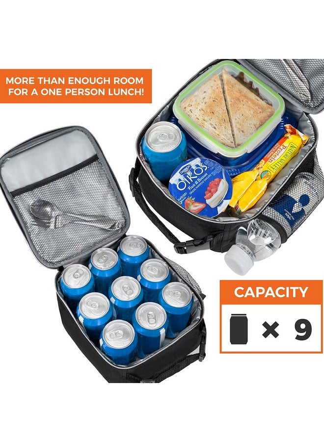 OPUX opux Premium Insulated Lunch Box, Soft School Lunch Bag for Kids Boys Girls, Leakproof Small Lunch Pail Men Women Work, Reusable Compact Cooler Tote Lunchbox for Office Adult, Heather Navy  - Image 5