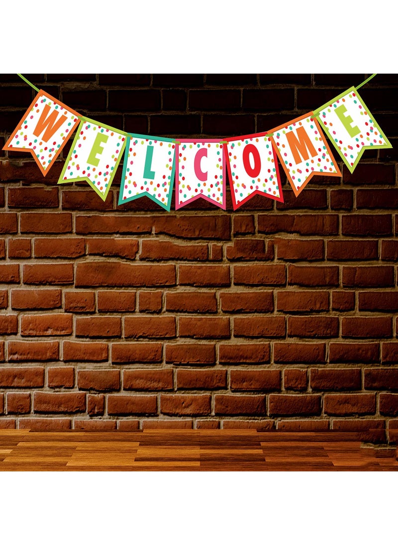 Funcart Funcart Welcome Polka Dot Letter Banner for Birthday DecorationParty DecorationHanging DecorationBachelorette Party Decoration 