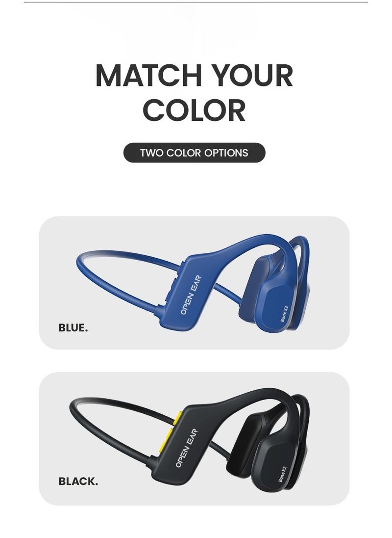 SMARXS - Smarxs Openear Bone X2 Swimming Stereo Ip68 Waterproof Mp3 16Gb Ear Hook Bluetooth Swimming Earphone Sport Bone Conduction Headphones Wireless. Black Color - Image 1