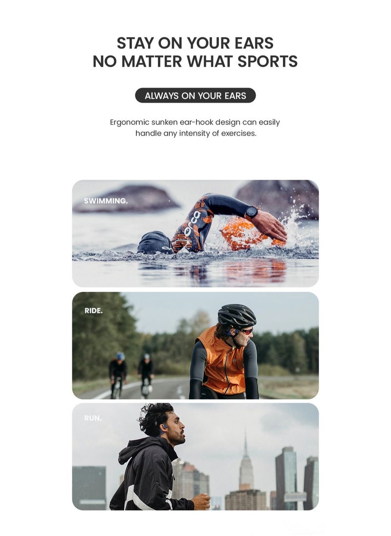SMARXS - Smarxs Openear Bone X2 Swimming Stereo Ip68 Waterproof Mp3 16Gb Ear Hook Bluetooth Swimming Earphone Sport Bone Conduction Headphones Wireless. Black Color - Image 1