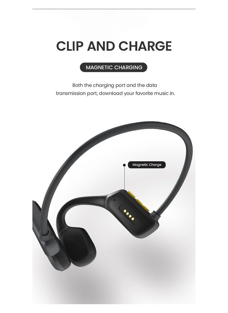SMARXS - Smarxs Openear Bone X2 Swimming Stereo Ip68 Waterproof Mp3 16Gb Ear Hook Bluetooth Swimming Earphone Sport Bone Conduction Headphones Wireless. Black Color - Image 1