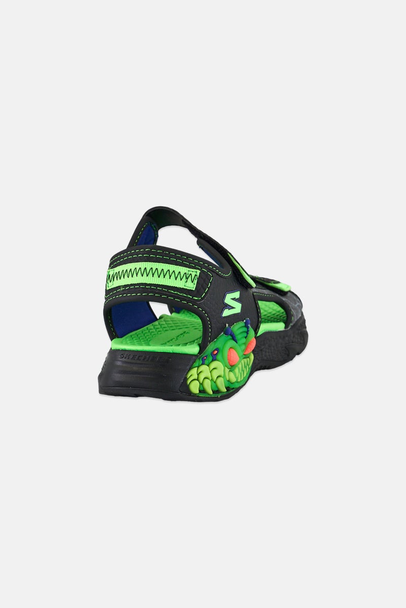 SKECHERS Kids Boy Creature Splash Velcro Closure Sandals, Multicolor - Image 3