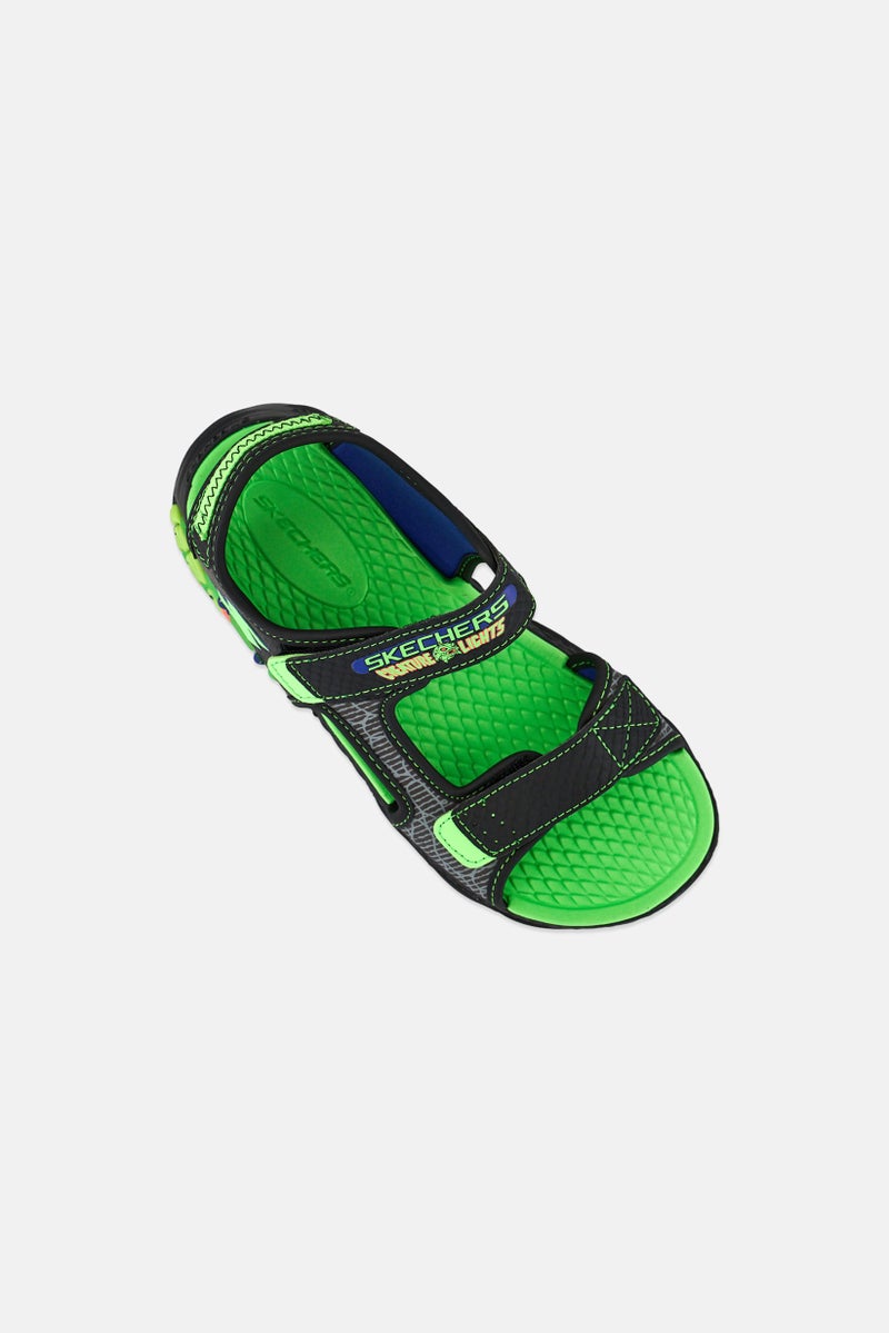 SKECHERS Kids Boy Creature Splash Velcro Closure Sandals, Multicolor - Image 4