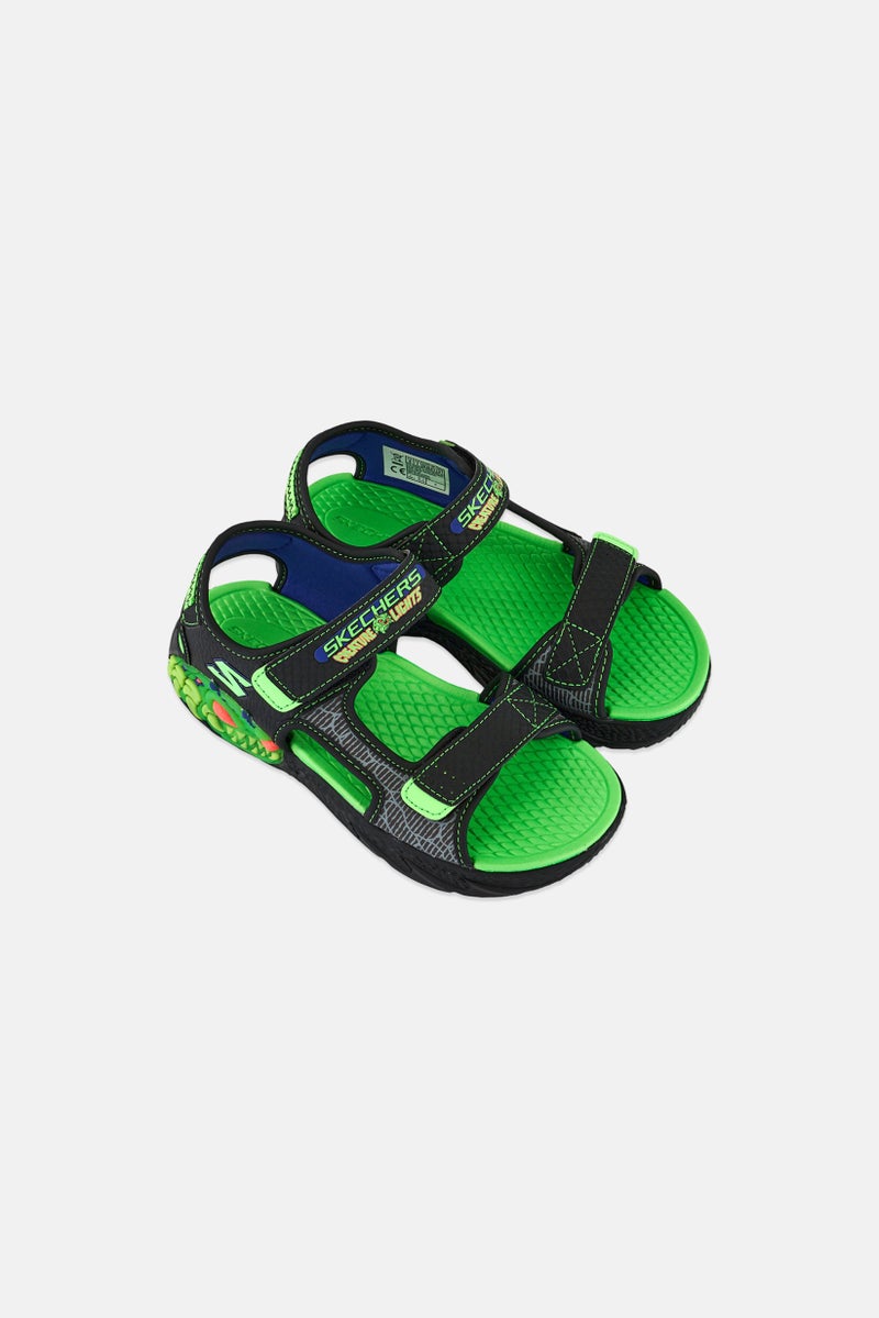 SKECHERS Kids Boy Creature Splash Velcro Closure Sandals, Multicolor - Image 2