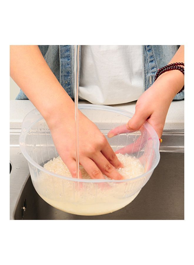 NIBEMINENT Plastic Drain Wash Basket Clear - Image 2