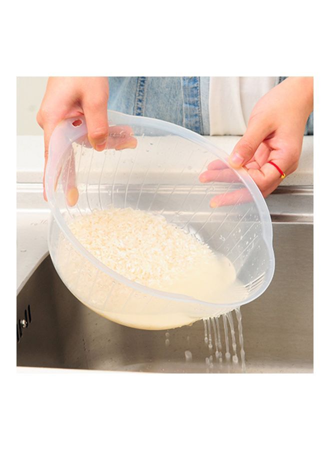 NIBEMINENT Plastic Drain Wash Basket Clear - Image 5