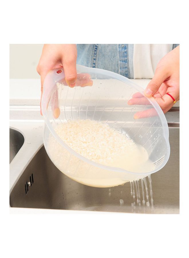 NIBEMINENT Plastic Drain Wash Basket Clear - Image 3