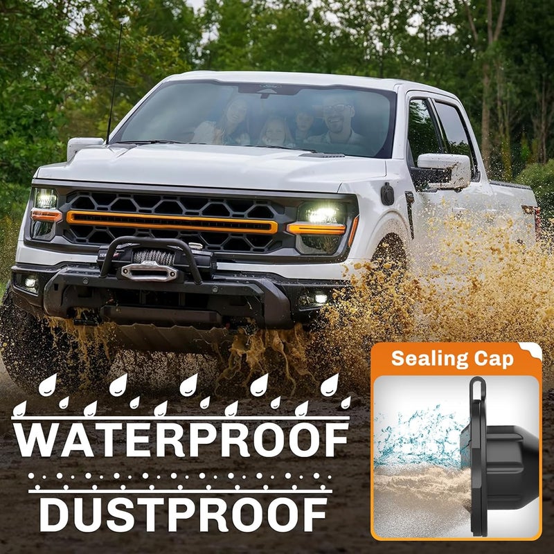 WELLUCK 15 Amp 125V AC Power Inlet Port Plug with Integrated 18" Extension Cord, NEMA 5-15 RV Flanged Inlet with Waterproof & Back Cover, 2 Pole 3-Wire Shore Power Plug for Boat - Image 4