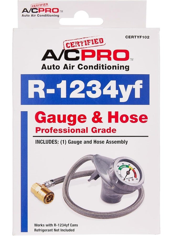 A/C Pro InterDynamics Certified AC Pro Car Air Conditioner R1234YF Refrigerant Gauge and Hose - Image 2