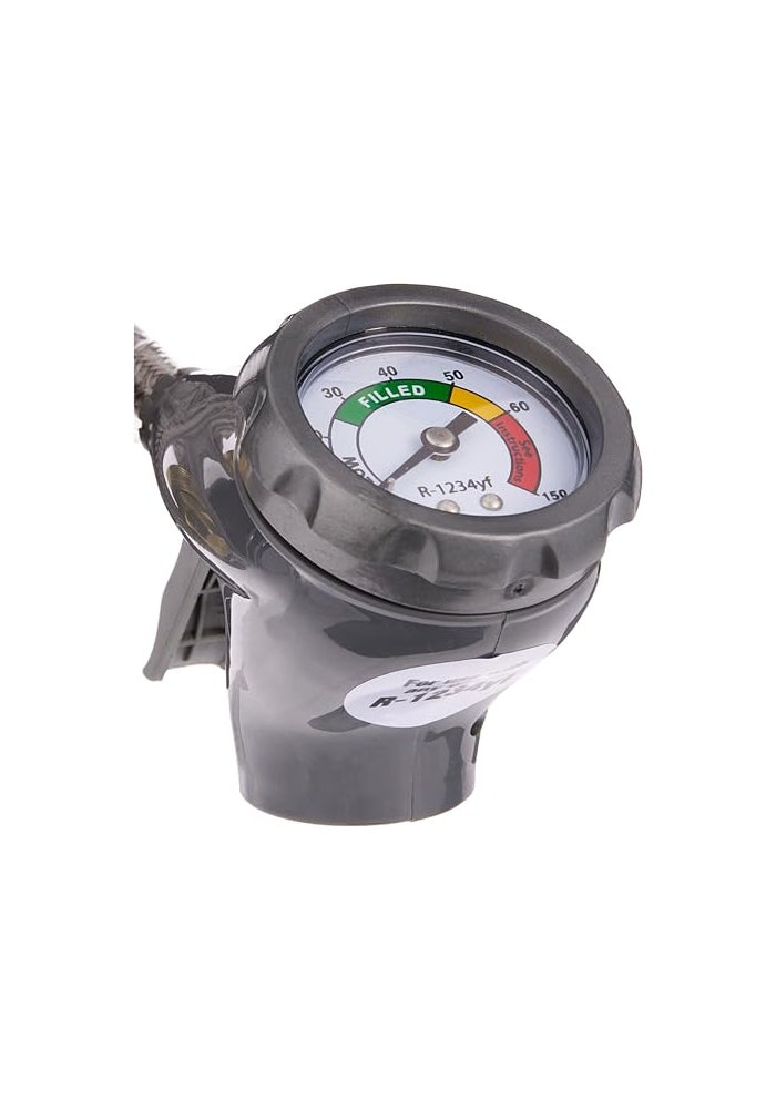 A/C Pro InterDynamics Certified AC Pro Car Air Conditioner R1234YF Refrigerant Gauge and Hose Reusable AC Recharge Kit 72 in - Image 3