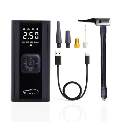 Cruvo Airbank CR03 Tire Inflator | Corded & Cordless Use with 6000mAh Battery | 1 Year Warranty - Image 1
