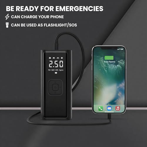 Cruvo Airbank CR03 Tire Inflator | Corded & Cordless Use with 6000mAh Battery | 1 Year Warranty - Image 5