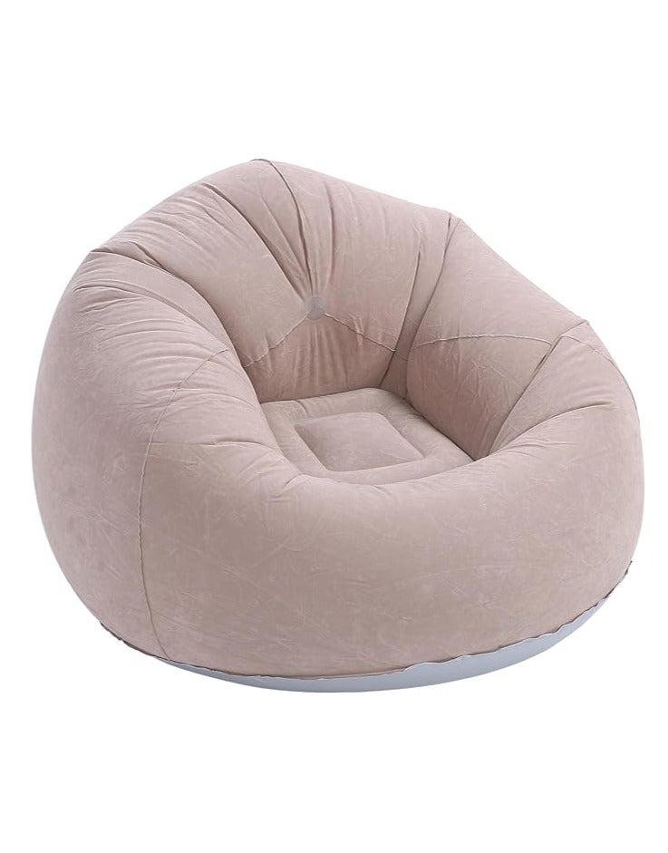GUDOO Inflatable Bean Bag Chairs for Adult Blow up Chairs Lazy Sofa Folding Portable Inflatable Chair for Movie Outdoor Room Bedroom Reading Camping(Coffee) - Image 1