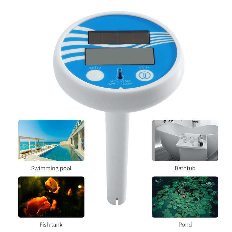 Solar Powered Swimming Pool Thermometer Digital Floating Pool Spa Thermometer Water Temperature Thermometer for Hot Bathtub Pond Fish Tank - Image 2