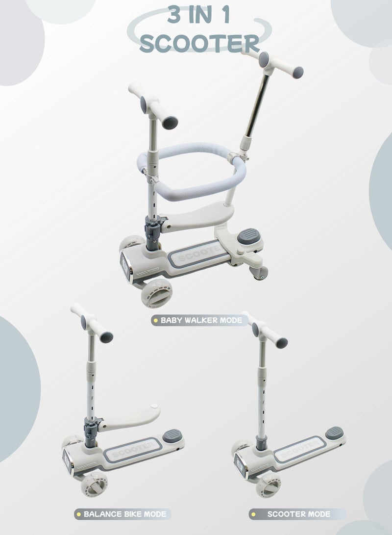 إيزي فيتشور مستقبل سهل: مجموعة كاملة من معدات الحماية تتضمن سكوتر للأطفال الصغار 4 في 1 مع مقعد قابل للإزالة، وسكوتر قابل للطي للأطفال، وارتفاع قابل للتعديل، ومقبض دفع للوالدين، وسياج أمان للأطفال بزاوية 360 درجة، وسكوتر ثلاثي العجلات للأولاد والبنات من عمر 1 إلى 12 عامًا - Image 2