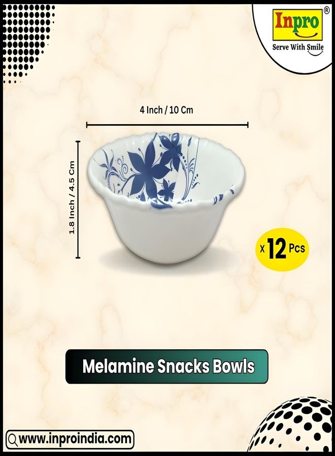 Inpro Melamine Round Vegetable Bowl Pack of 12 Perfect for Individual Serving, Lightweight Bowl Set for Small Parties. - Image 2