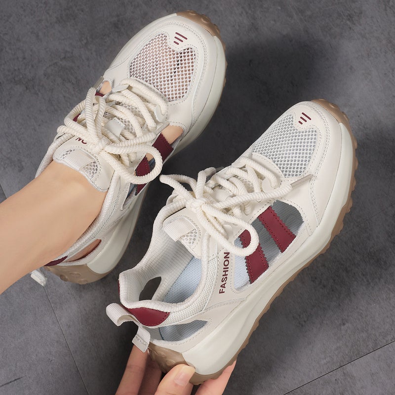 Women's Breathable Lace-up Low Top Sneakers - Image 5