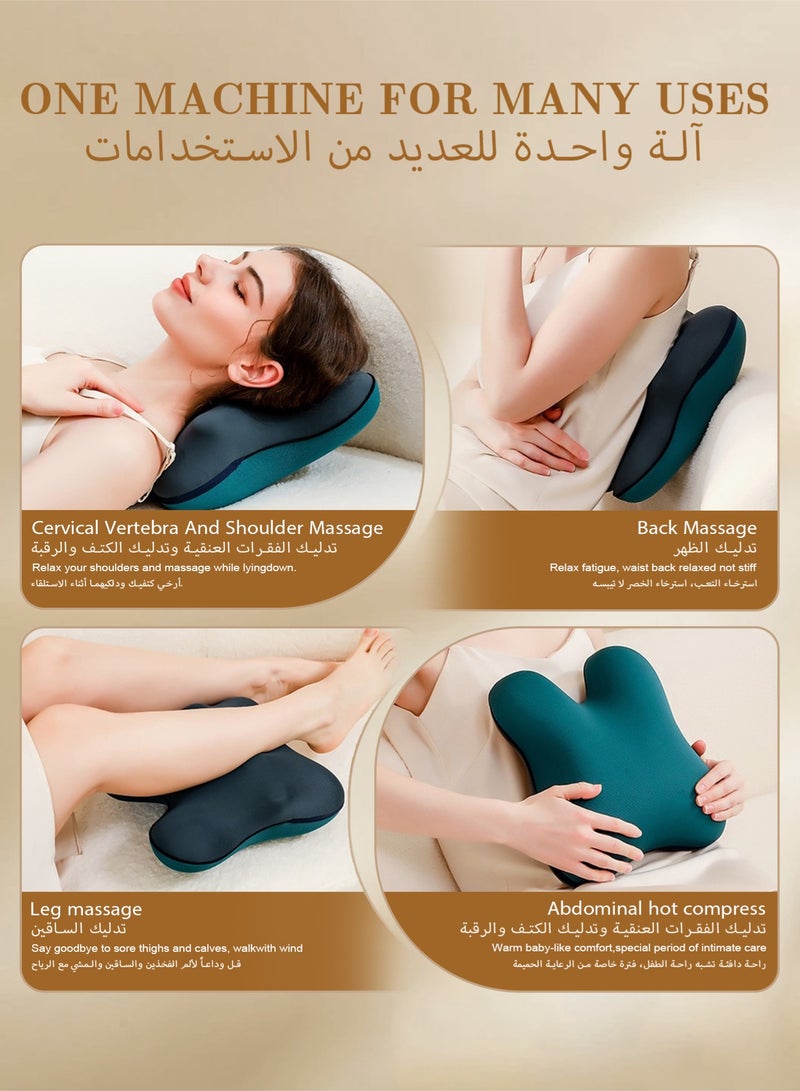 نونك وسادة تدليك للظهر والرقبة من نونك، وسادة تدليك للعمود الفقري العنقي والرقبة والخصر والكتف وأسفل الظهر والجسم لتخفيف آلام العضلات والكراسي والسيارات، وسادة تدليك للجسم متعددة الوظائف - Image 4