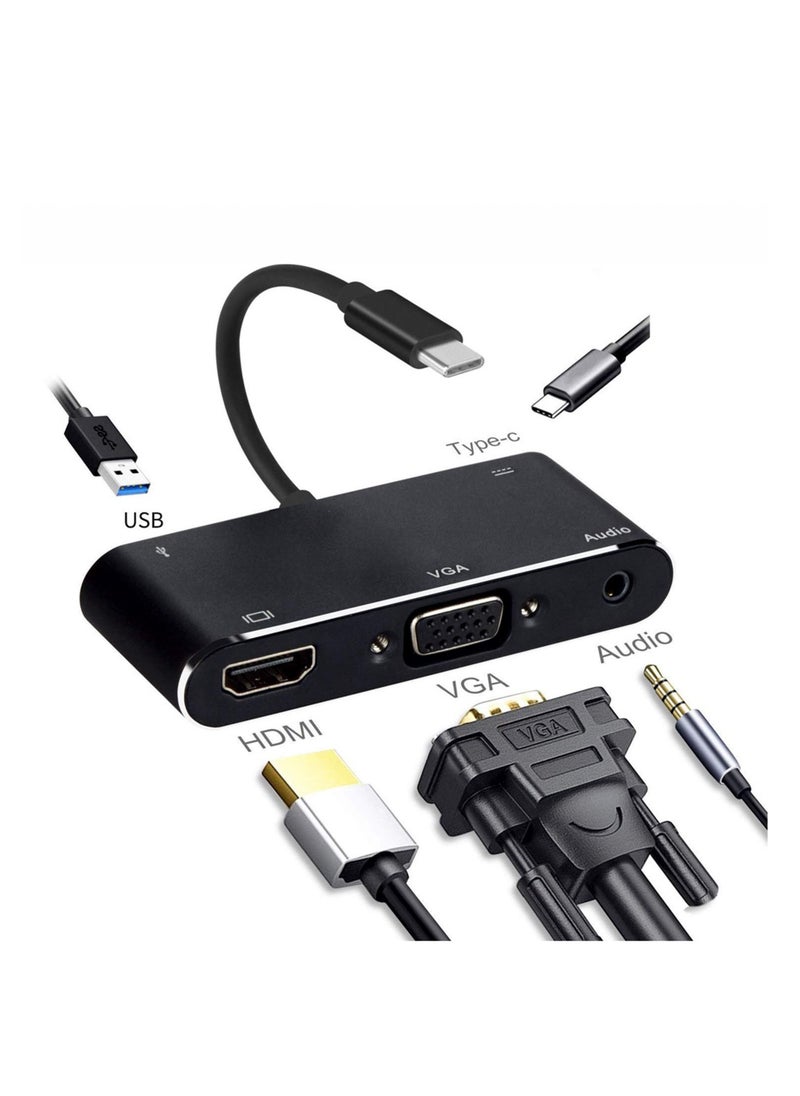 Protect 5 in 1 USB Type-C Hub with 4K HDMI, VGA, Audio, USB 3.0 and USB-C PD Delivery for MacBook, Notebooks and Mobile Phones  - Image 3