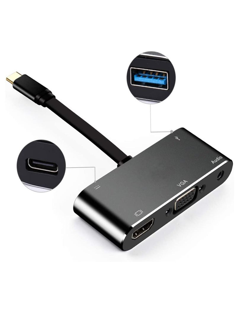 Protect 5 in 1 USB Type-C Hub with 4K HDMI, VGA, Audio, USB 3.0 and USB-C PD Delivery for MacBook, Notebooks and Mobile Phones  - Image 4