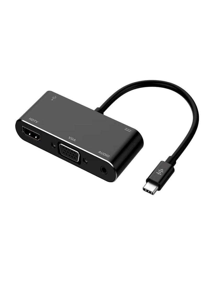 Protect 5 in 1 USB Type-C Hub with 4K HDMI, VGA, Audio, USB 3.0 and USB-C PD Delivery for MacBook, Notebooks and Mobile Phones  - Image 1