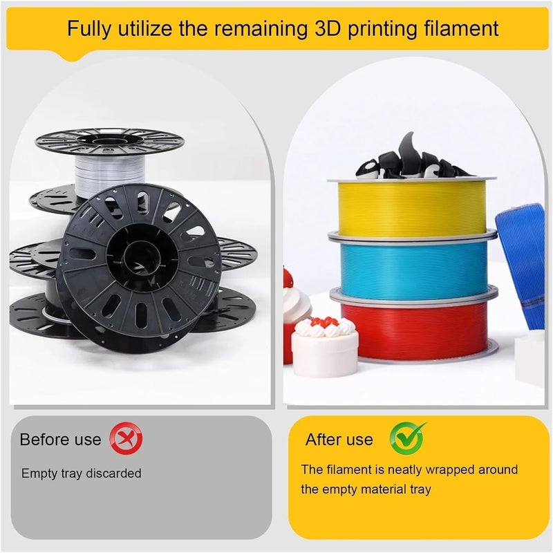 Hand Crank Filament Respooler 3D Printer Filament Respooler Hand Crank Detachable Modular 1kg Filament Rewinder for Printing(Blue) - Image 3