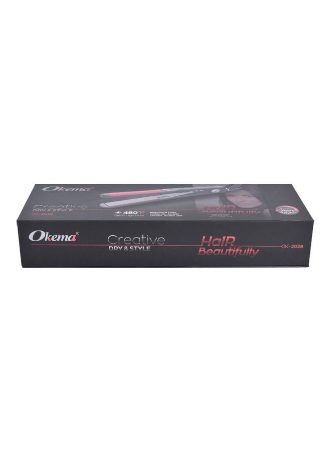 NIBEMINENT Hair Styler Straightener Black/Red - Image 2