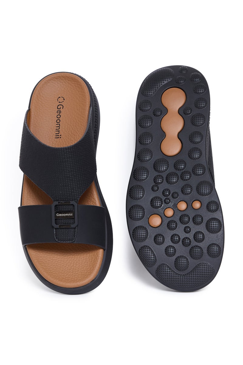 Geoomnii Comfort Arabic Sandals for Men – Classic Slip-On Open Toe Sandals with Cushioned Footbed for Daily Wear - Image 5