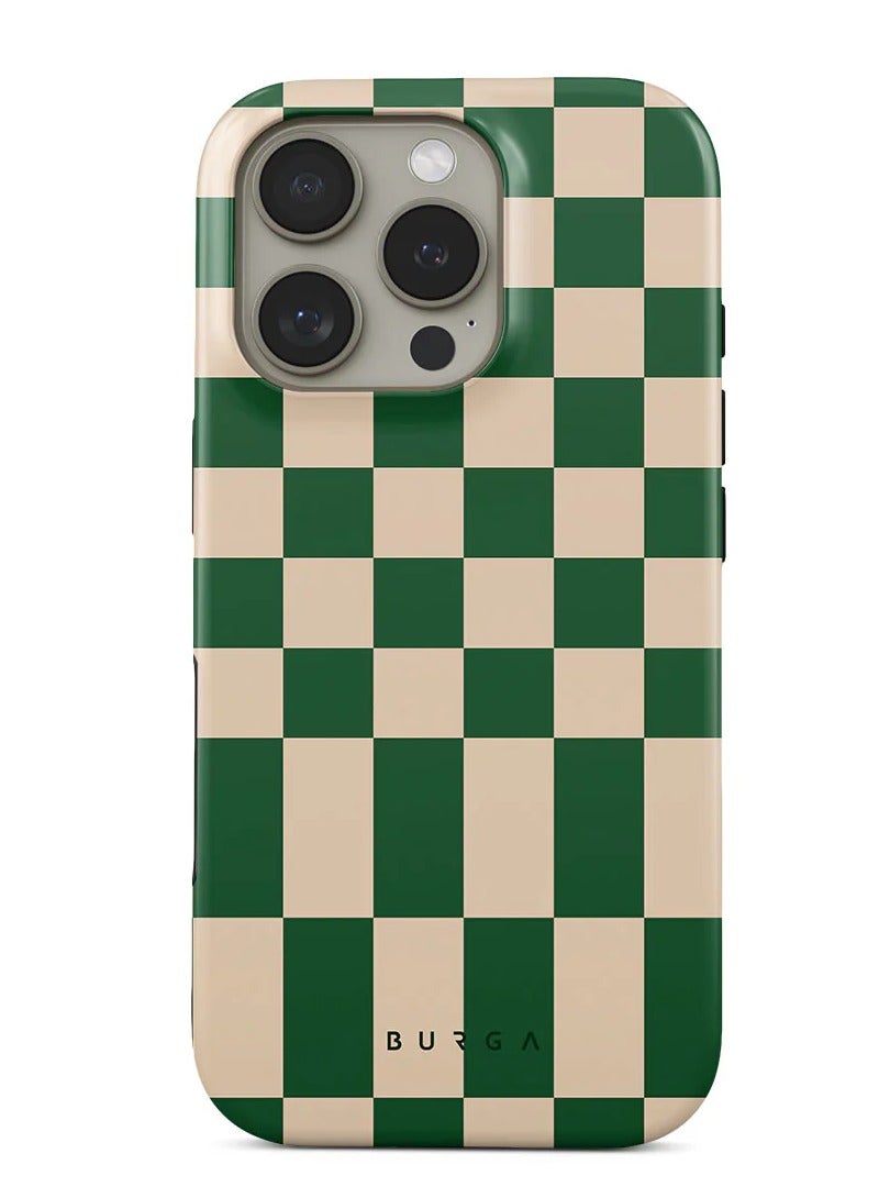 بورجا جراب آيفون  برو بريميوم بتصميم آيفي ليج، حماية هجينة بطبقتين، غلاف صلب وسيليكون، مقاوم للخدش والصدمات، حواف مرتفعة لحماية الشاشة والكاميرا، غطاء هاتف محمول - Image 1