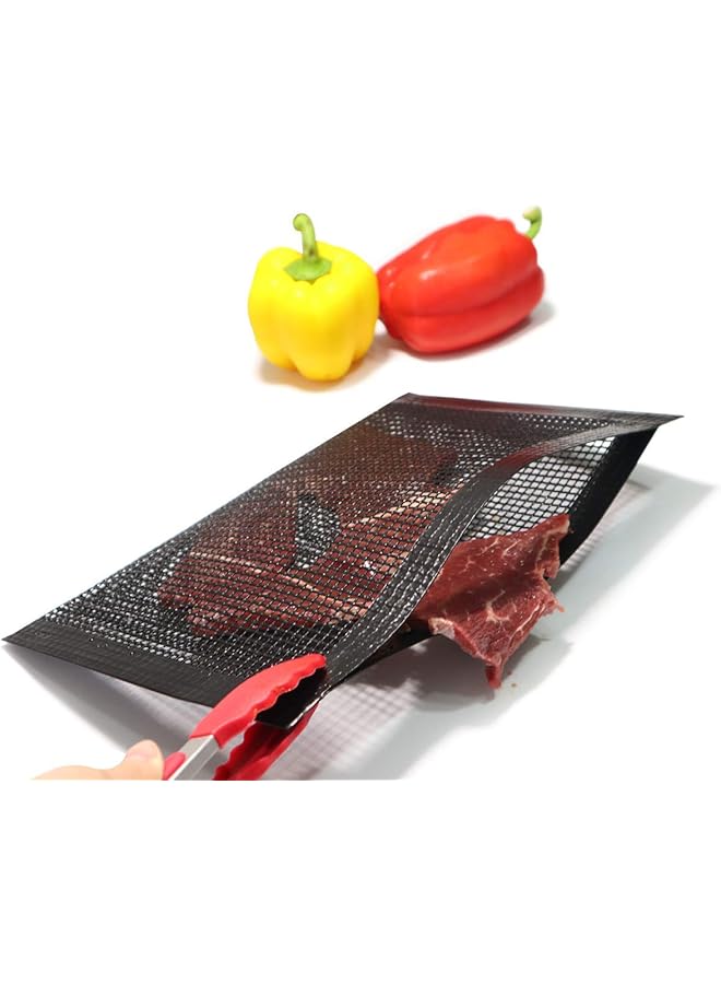 HALAMODO Non Stick Grill Bags For Outdoor Grill Dipping Process & Heat Resistance (Black) - Image 3